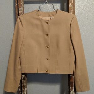 Vintage Cropped Camel Wool Pendleton Jacket